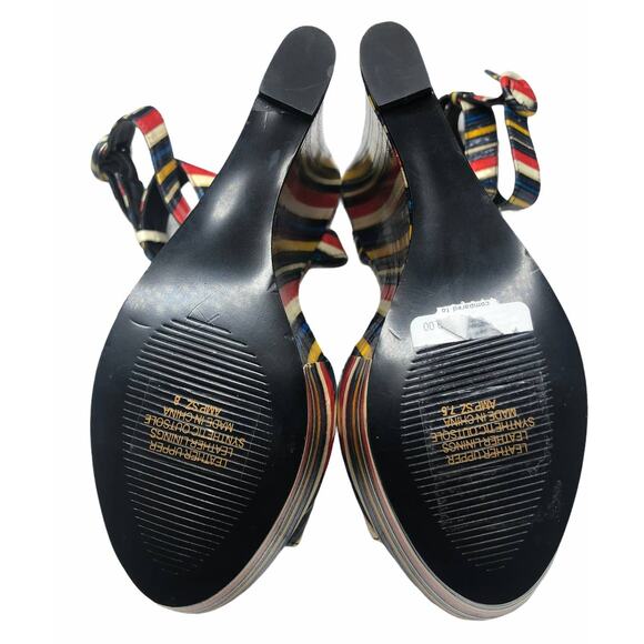 Lust for Life Rainbow Striped Platform Wedge - Picture 7 of 7